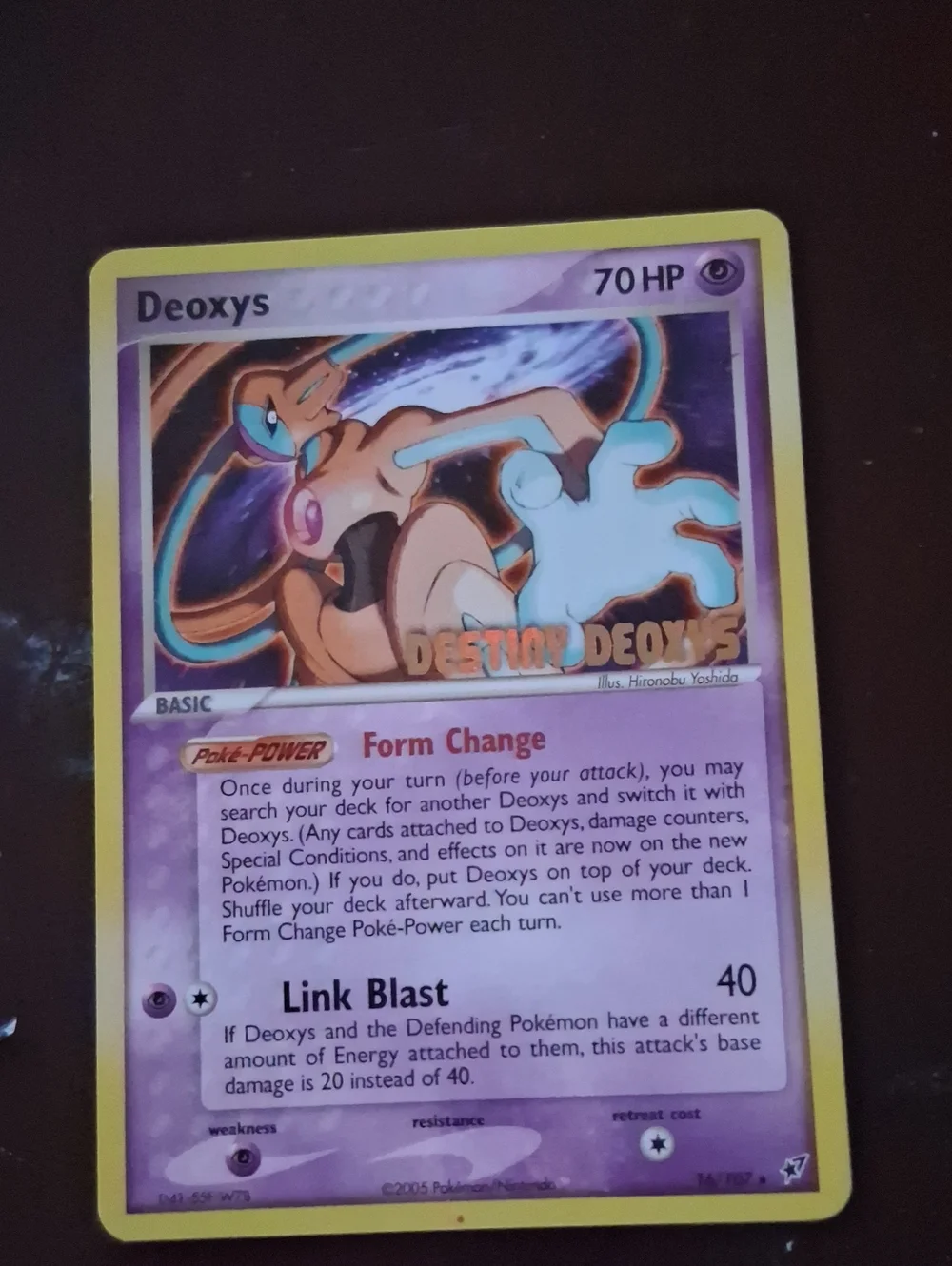 Pokemon Destiny Deoxys DVD — Purple, Blue, Red, Green(DVD &CARD 16/107 2005